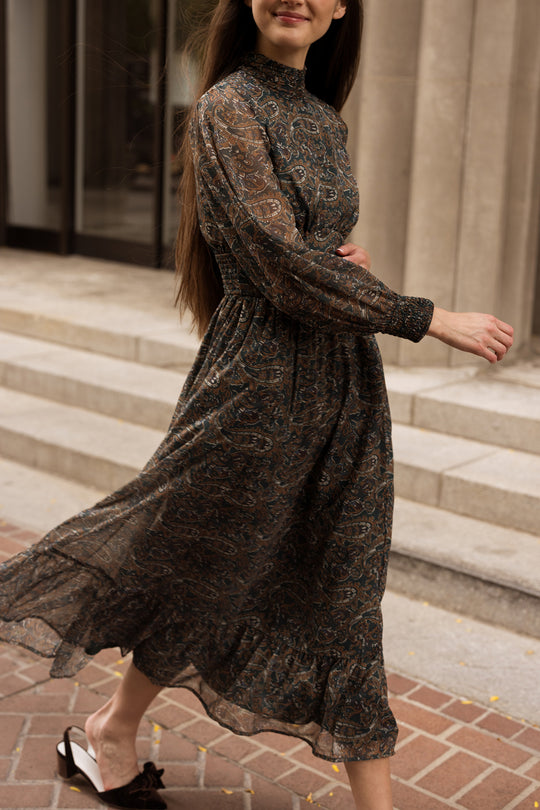 long sleeve paisley dress Payton in Evergreen true vintage The 2016 Golden Globes Machine wash cold Color:Full Pink Fairytale