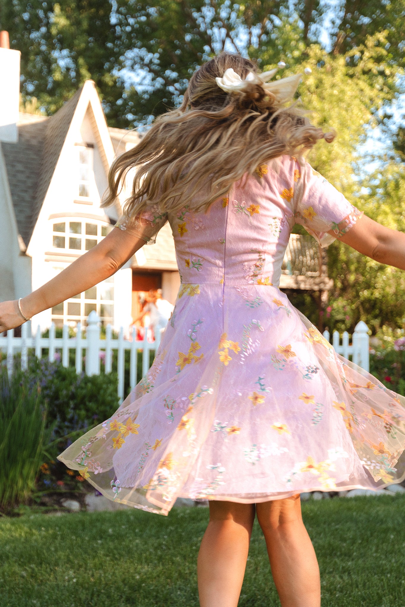 Ivy City Co Ballerina Dress in popular Lilac Lace