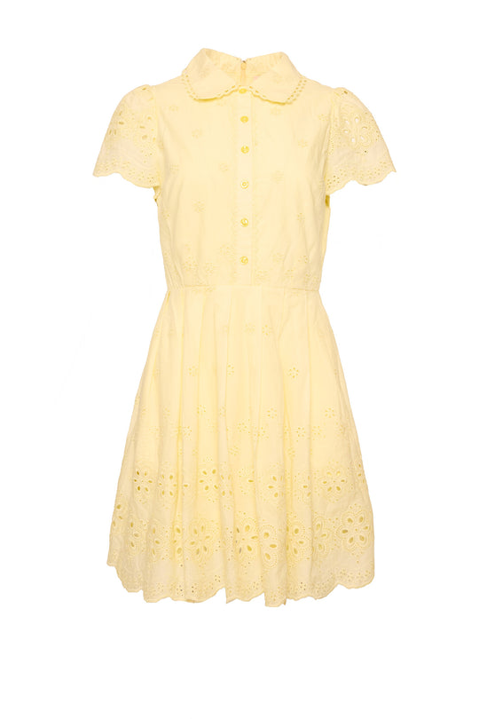 Penny Dress in Butter Yellow Eyelet