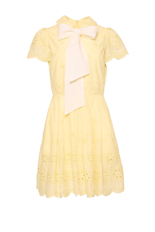 Penny Dress in Butter Yellow Eyelet