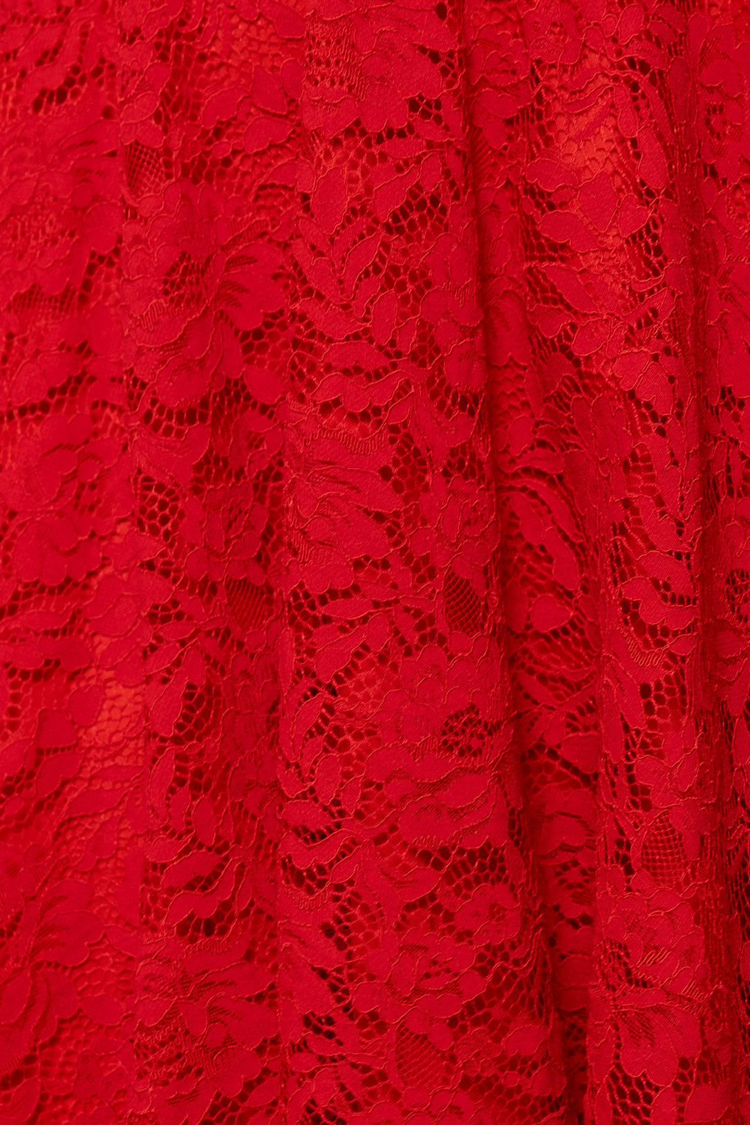 red lace dress fabric SQUARE GUIPURE LACE AND SILK GOWN IN RED | CULT MIA