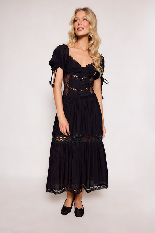 the peregrine midi dress: square-neck edition Peregrine Dress in Black