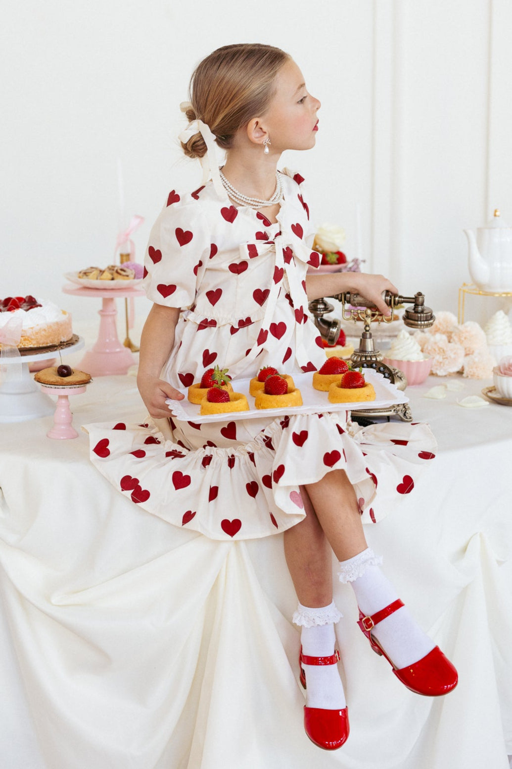 Mini Picnic Dress in Hearts