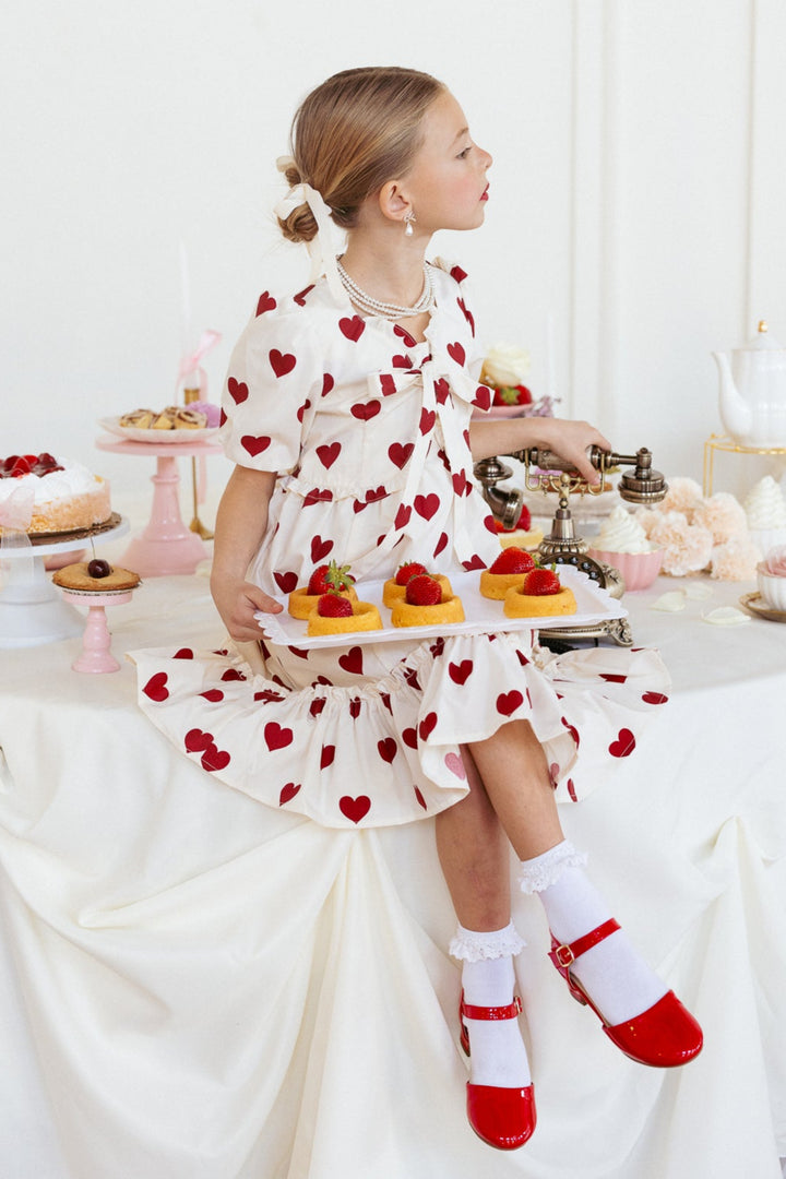 Mini Picnic Dress in Hearts - FINAL SALE