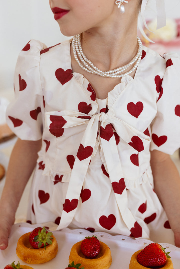 Mini Picnic Dress in Hearts - FINAL SALE