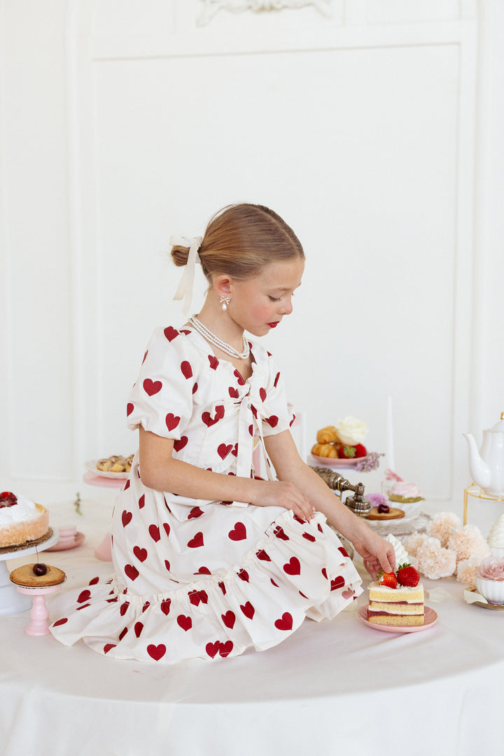 Mini Picnic Dress in Hearts - FINAL SALE