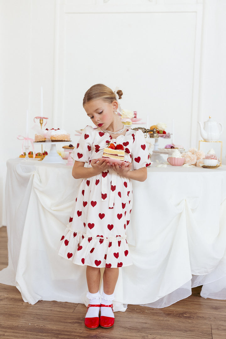 Mini Picnic Dress in Hearts - FINAL SALE