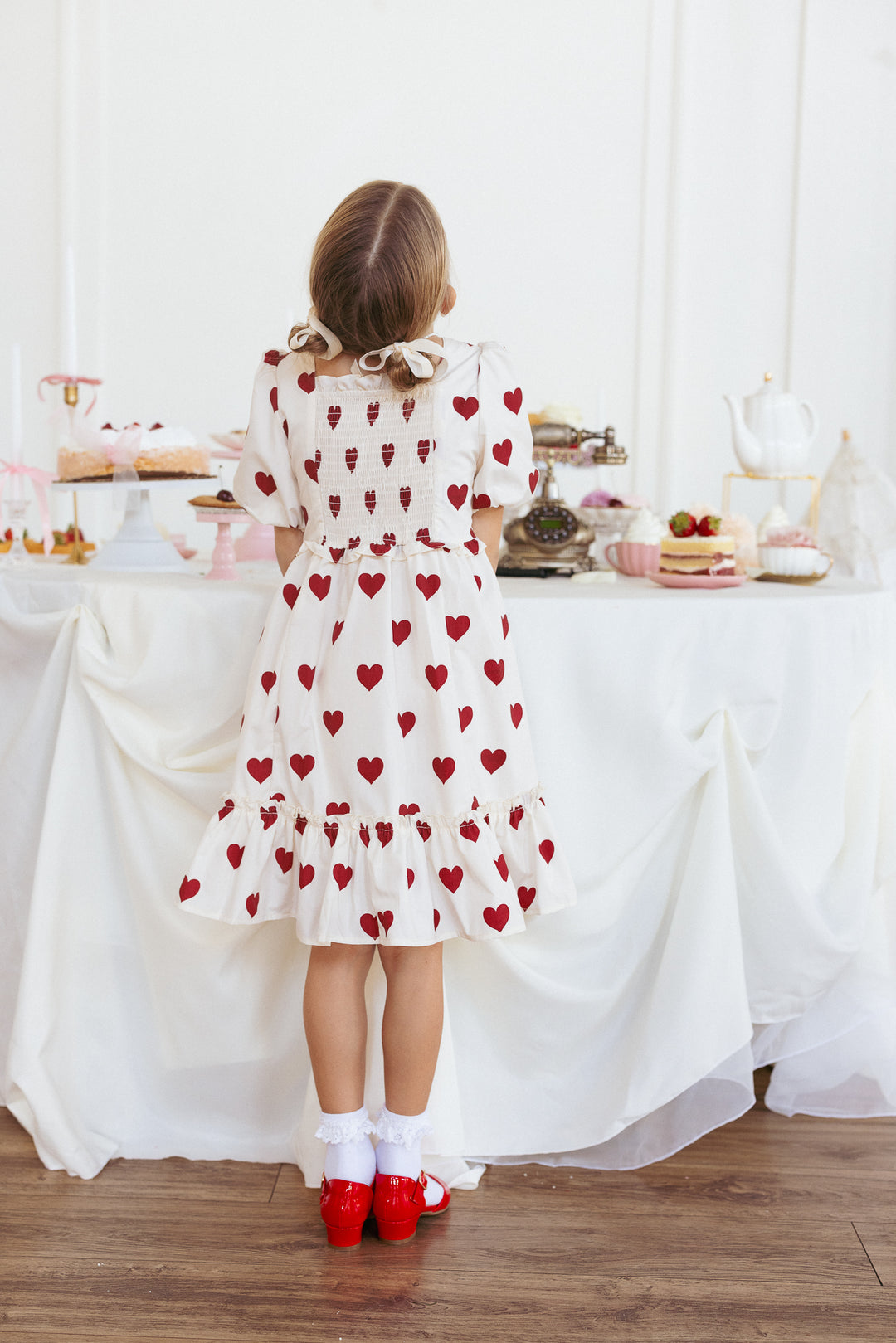 Mini Picnic Dress in Hearts - FINAL SALE