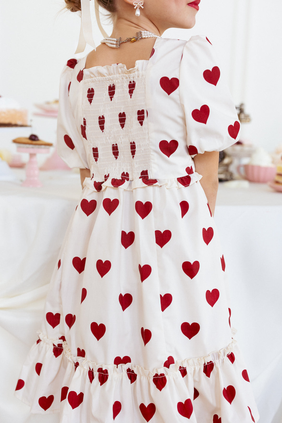 Mini Picnic Dress in Hearts - FINAL SALE