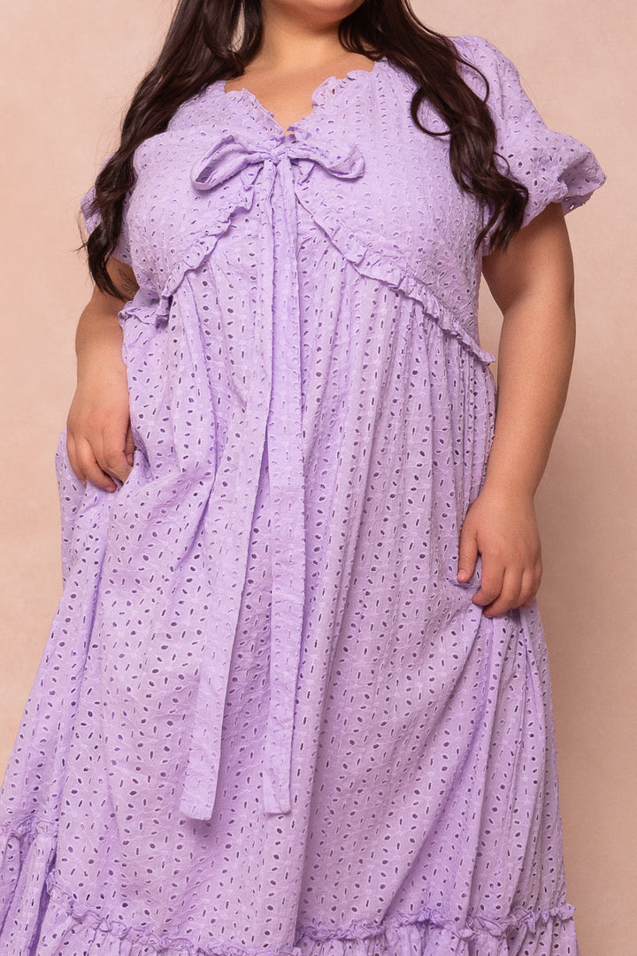 Picnic Dress in Lavender Eyelet