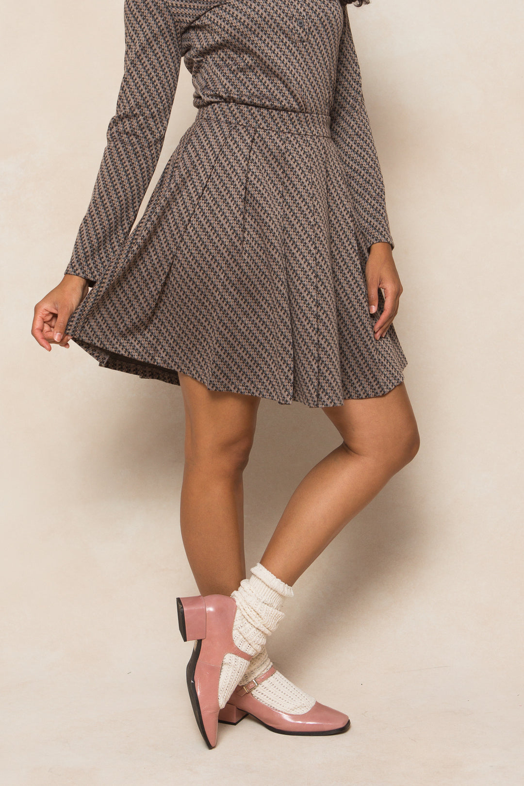 Piper Skirt in Houndstooth