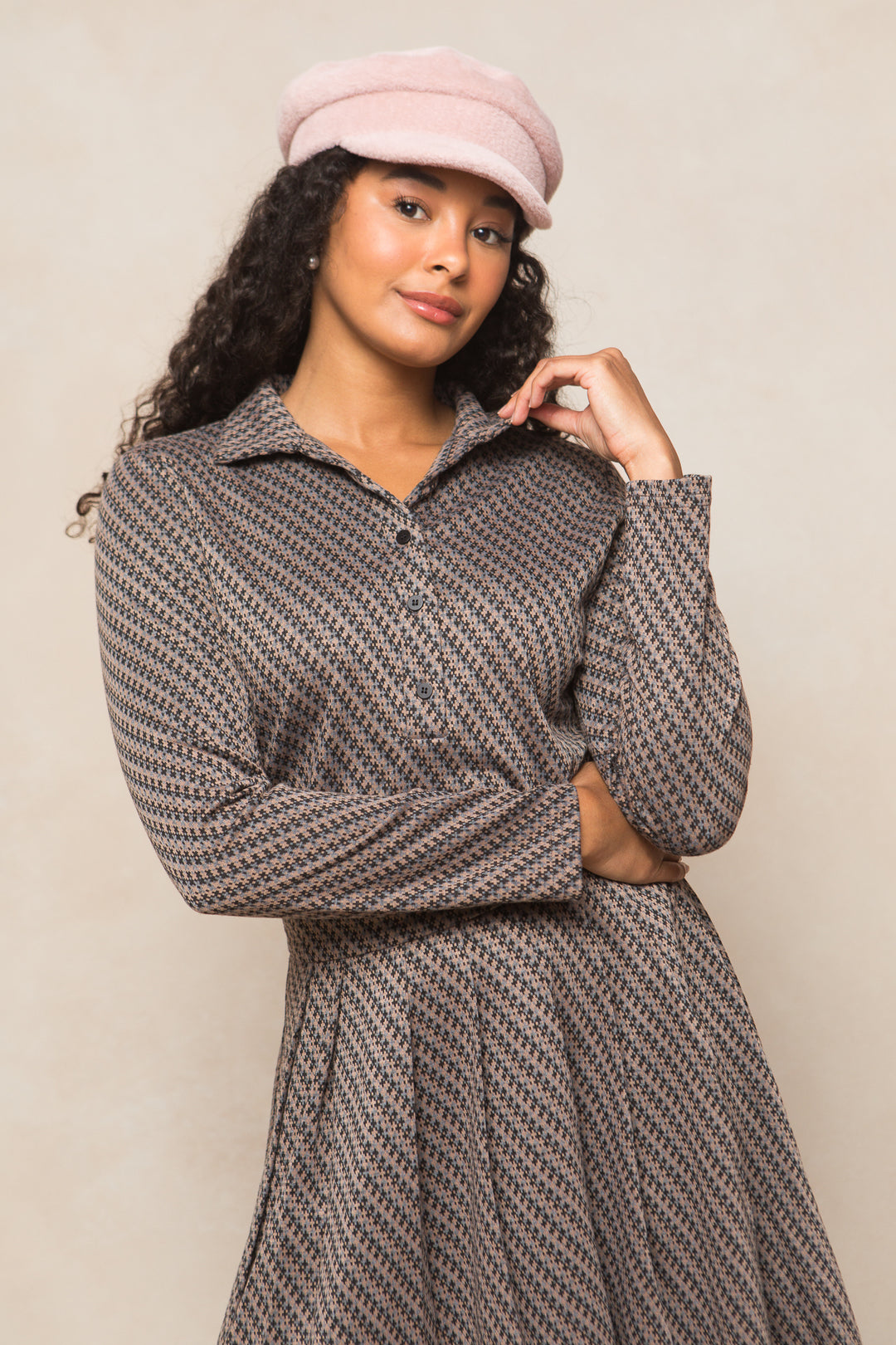 Piper Blouse in Houndstooth - FINAL SALE