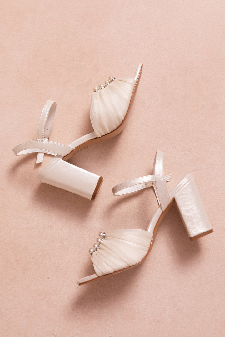 Piper Pearl Heel in Ivory