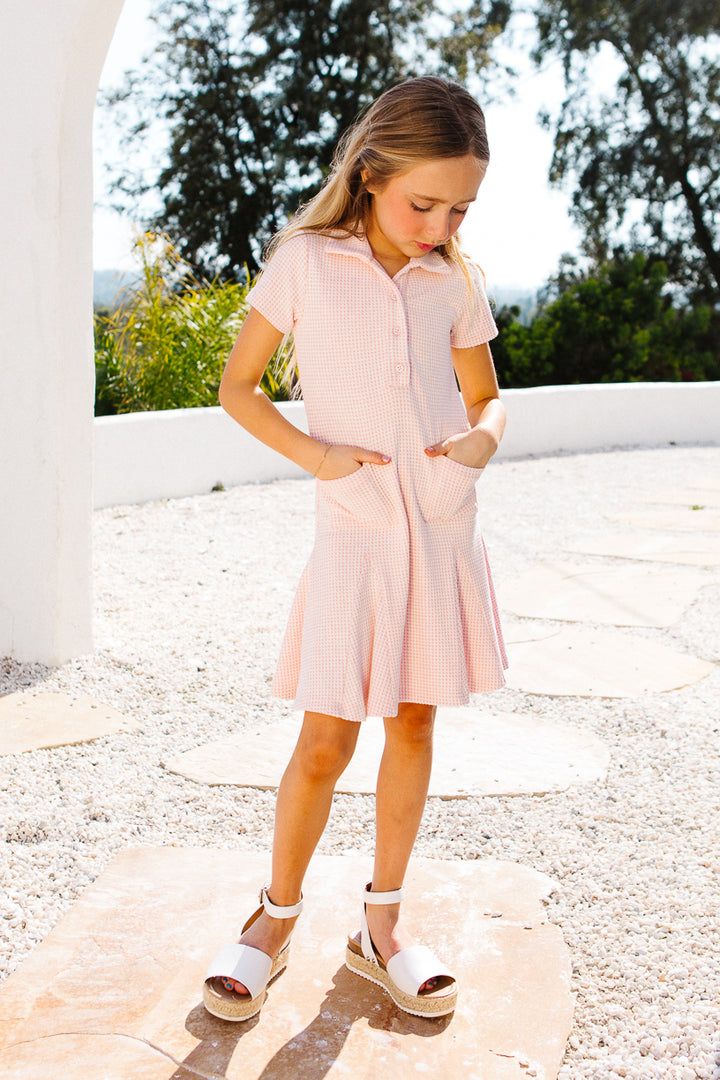 Mini Piper Short Dress in Peach
