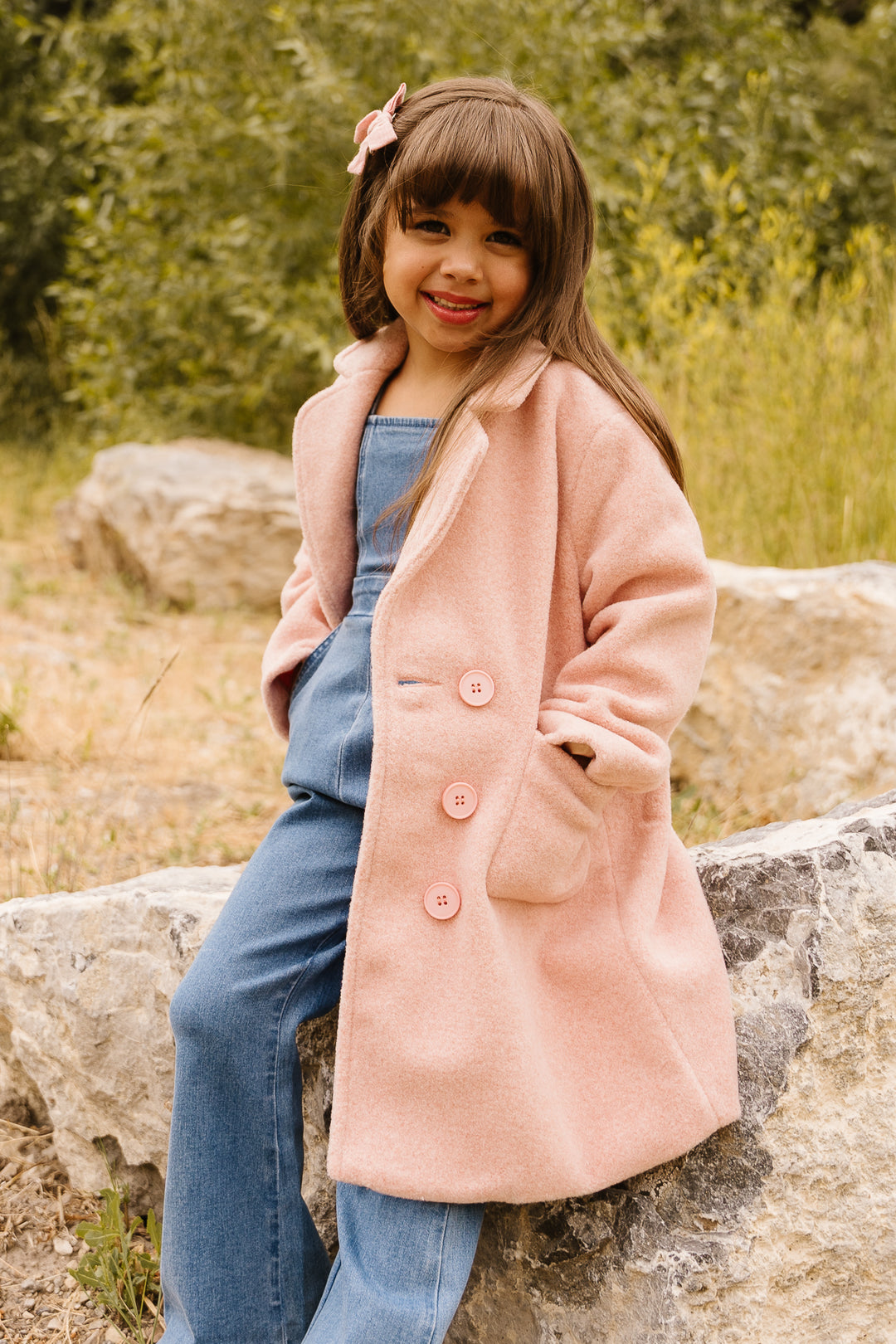 Mini Polly Coat in Pink-Mini