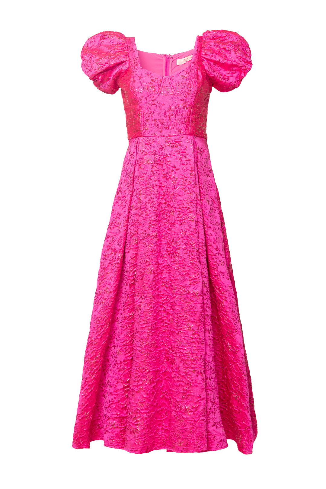 Portia Dress in Pink Jacquard