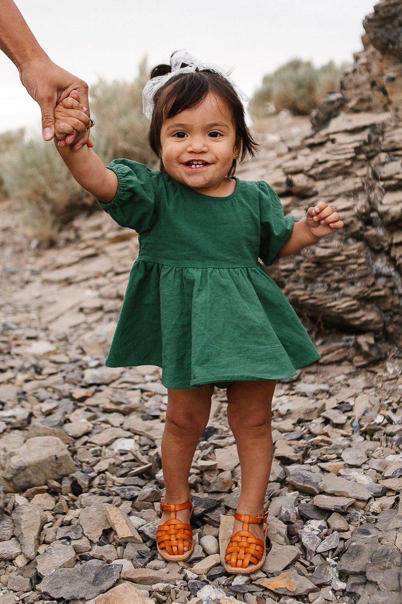 Baby Dahlia Dress Set in Green
