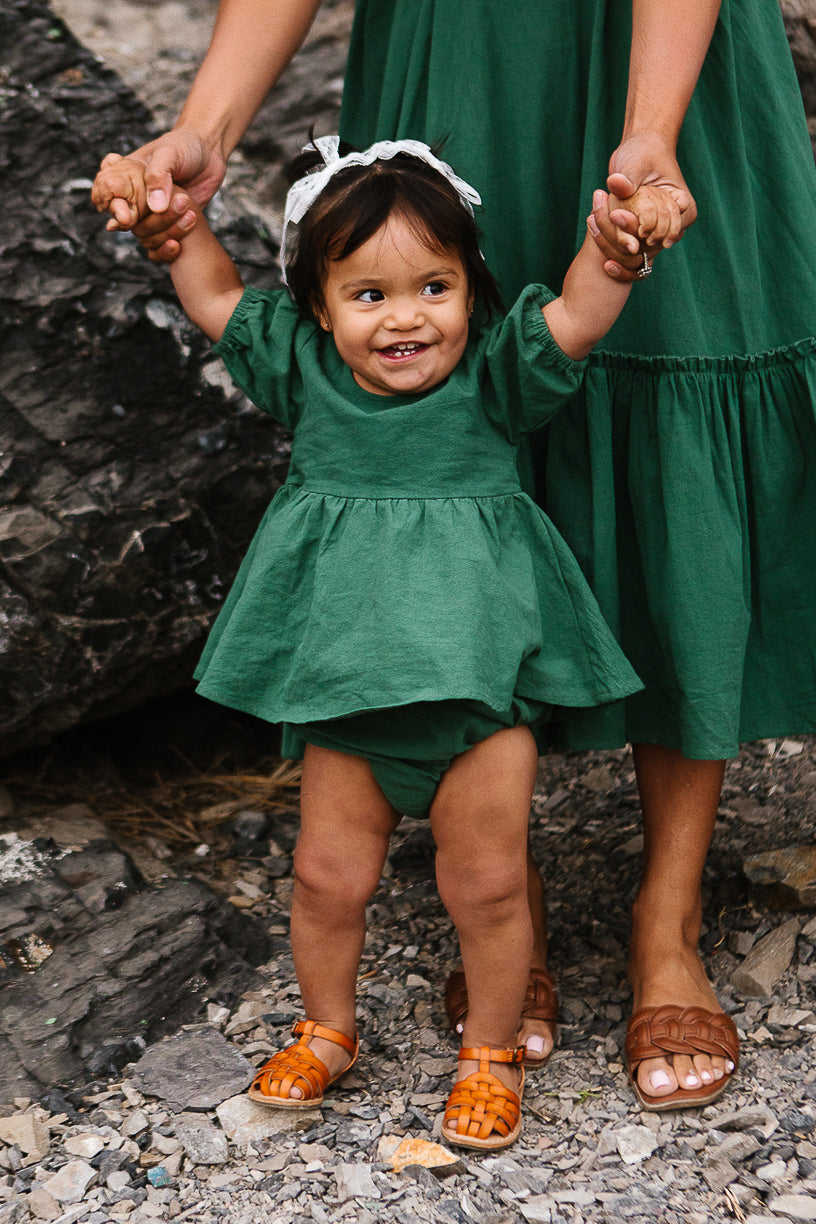 Baby Dahlia Dress Set in Green