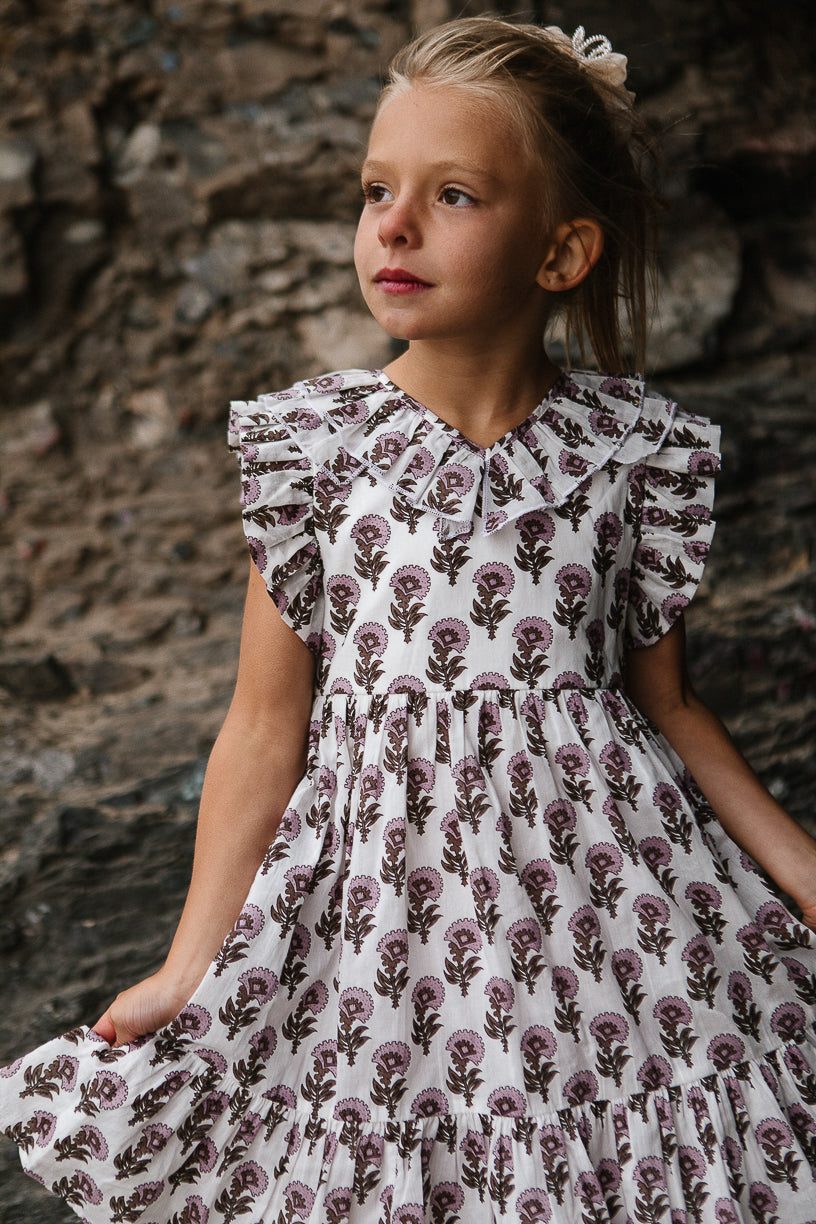 Mini Marjorie Dress in Block Print