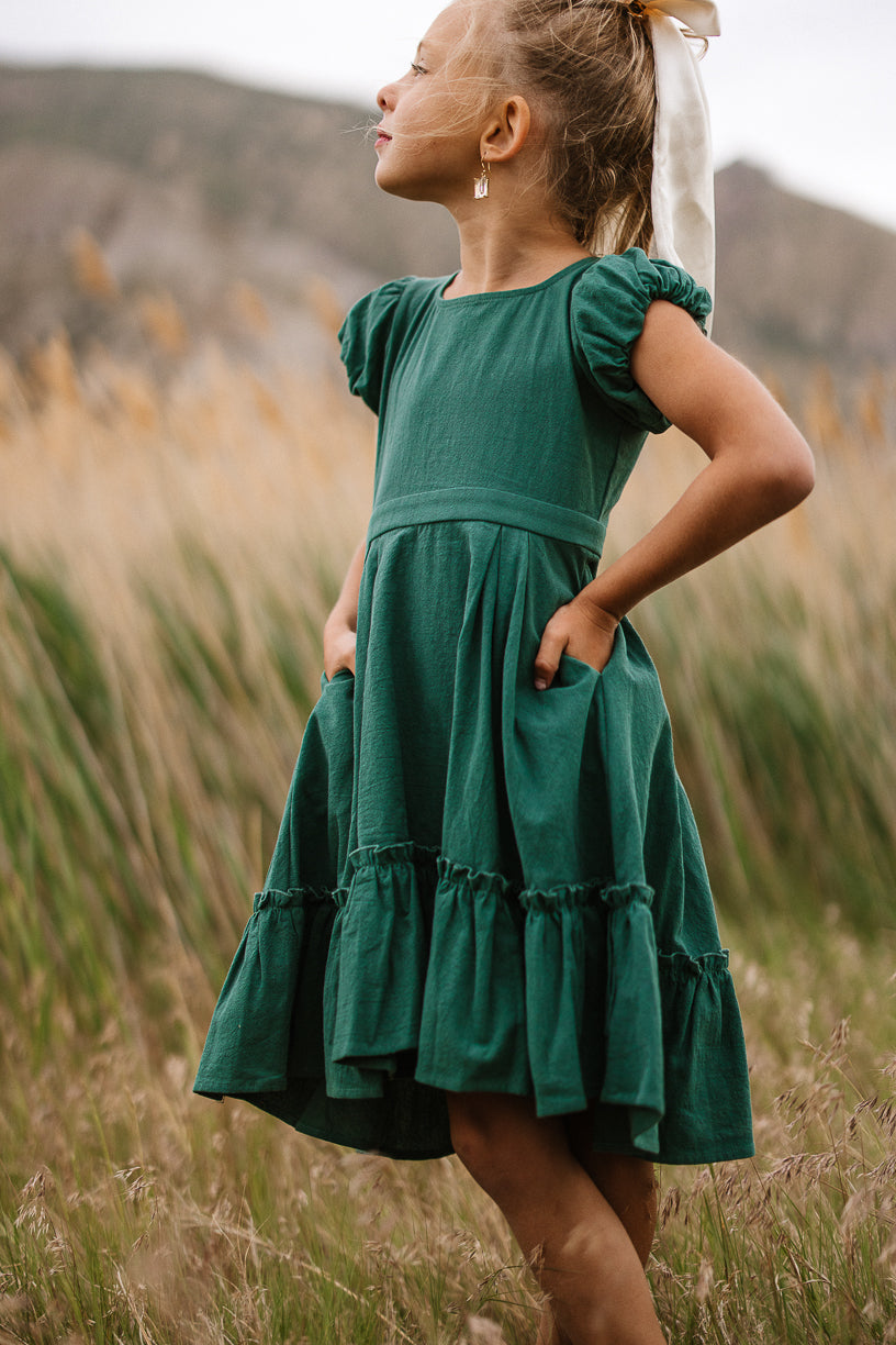 Mini Dahlia Dress in Green