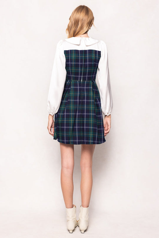navy and green plaid dress Tawny in Nocturne – Ivy City Co Dress shop