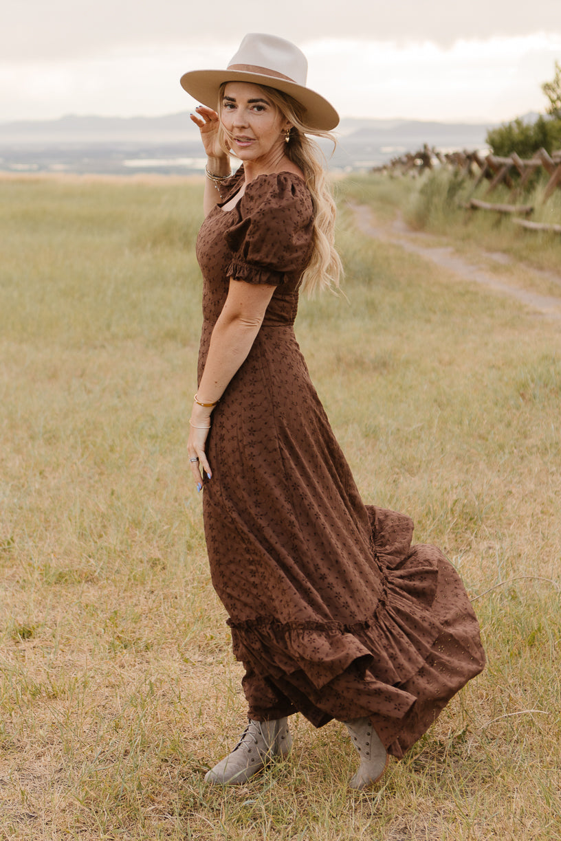 Rachel Dress in Brown