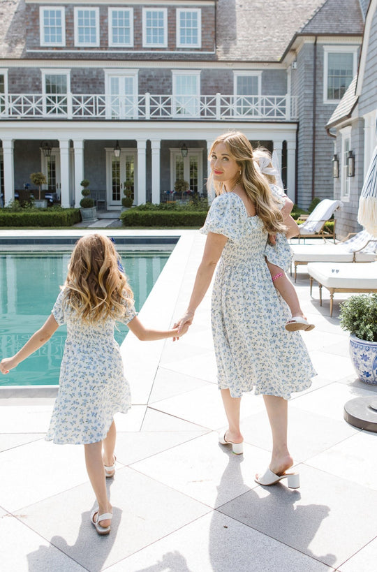 Rae Dress in Blue Floral