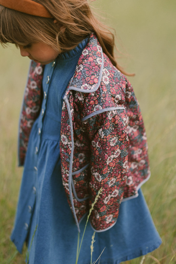 Mini Raquel Quilted Jacket in Floral