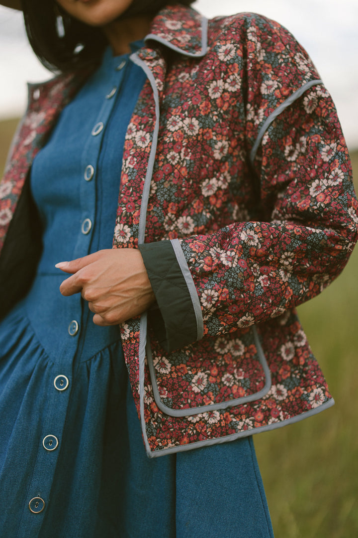 Raquel Quilted Jacket in Floral