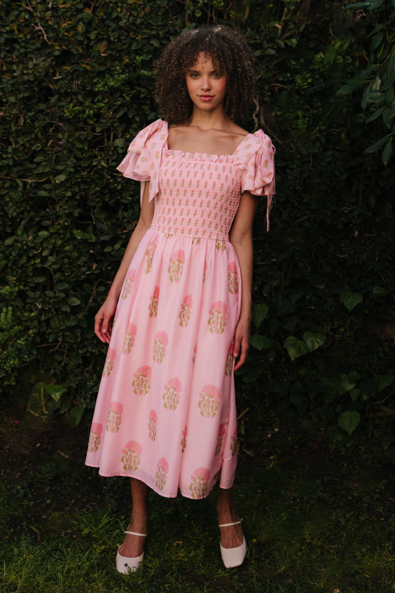 Rayna Dress in Pink Block Print – Ivy City Co