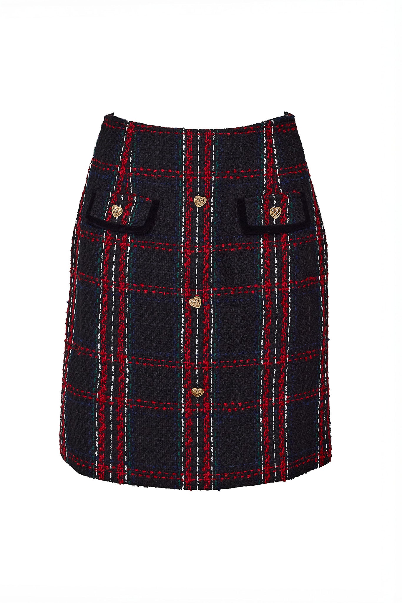 Reagan Skirt in Deep Navy Plaid – Ivy City Co