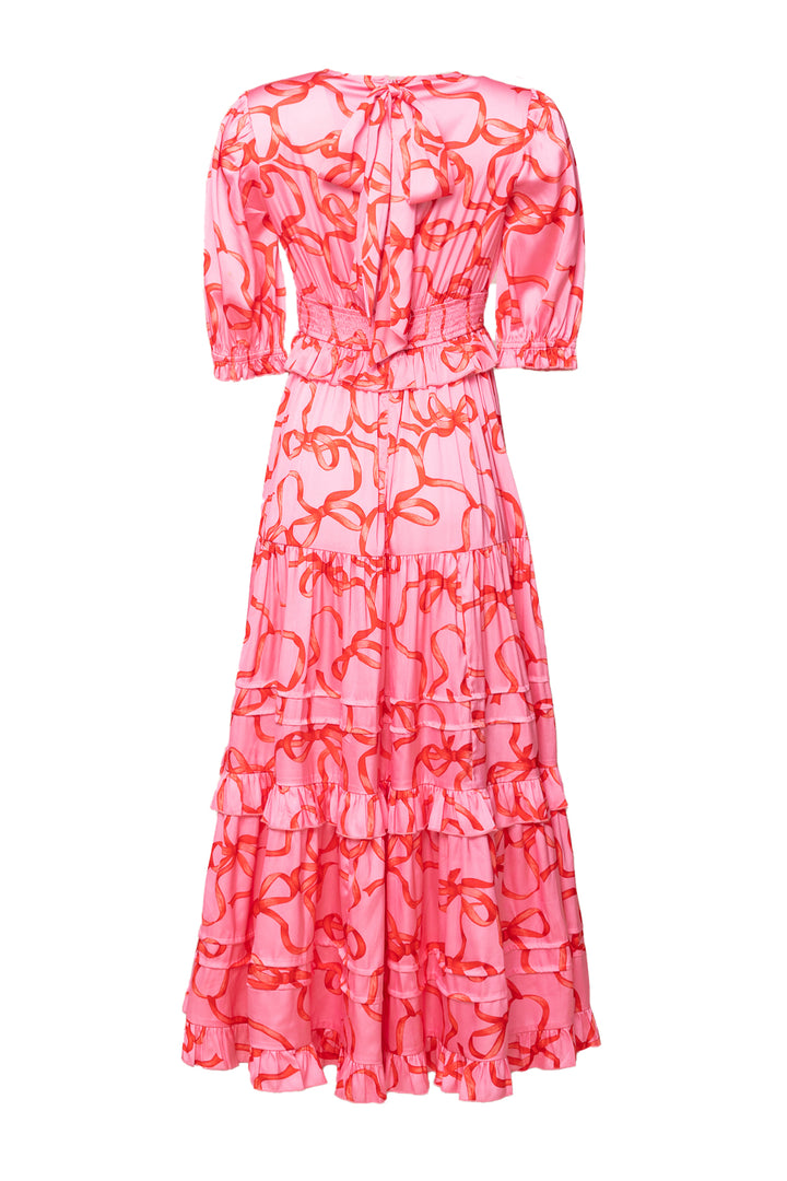 Ribbons and Bows Dress in Pink