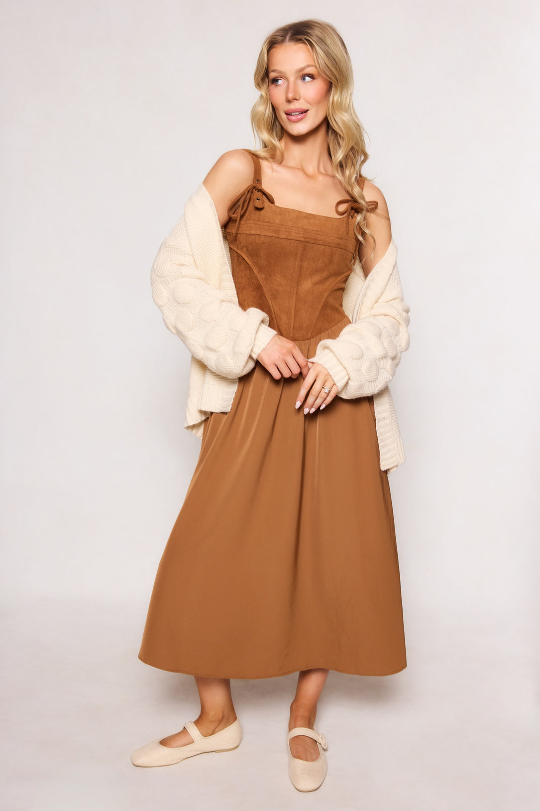 Roma Dress in Tan
