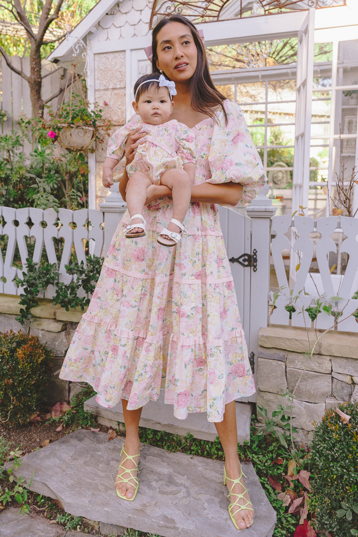 Baby Roselyn Romper in Pastel Floral