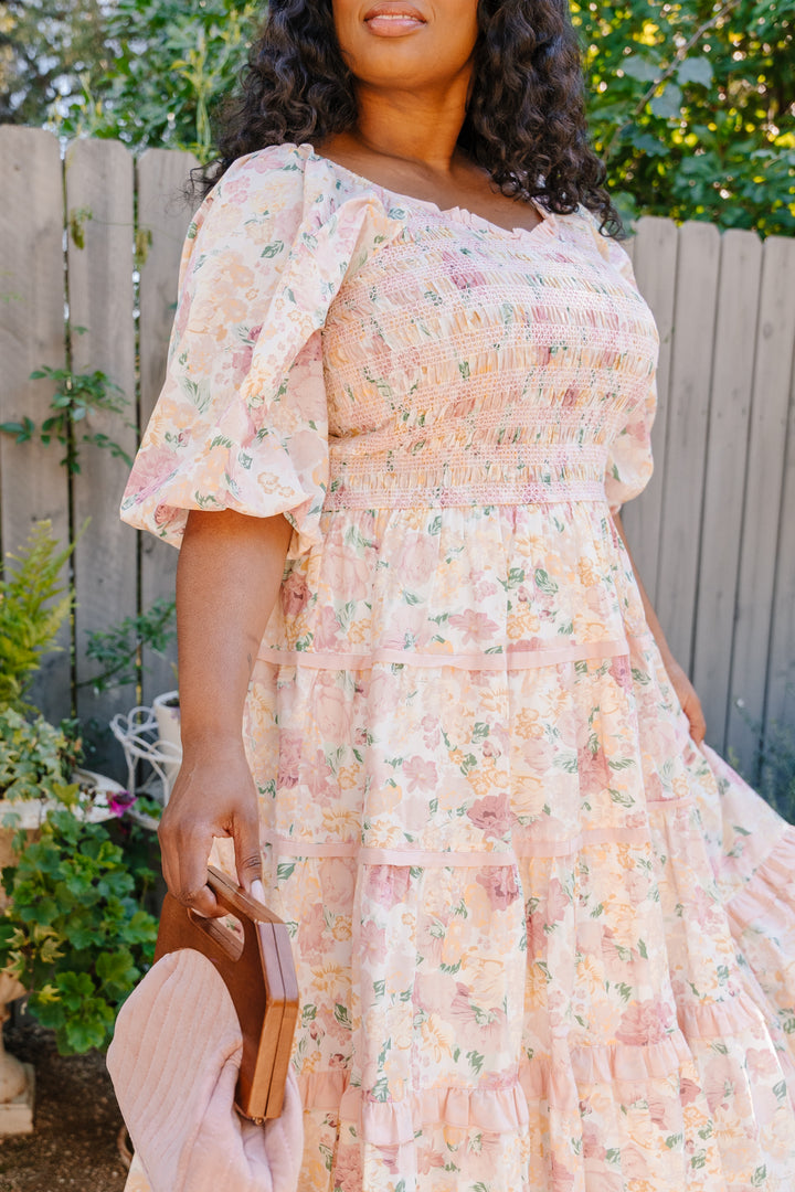 Roselyn Dress in Pastel Floral