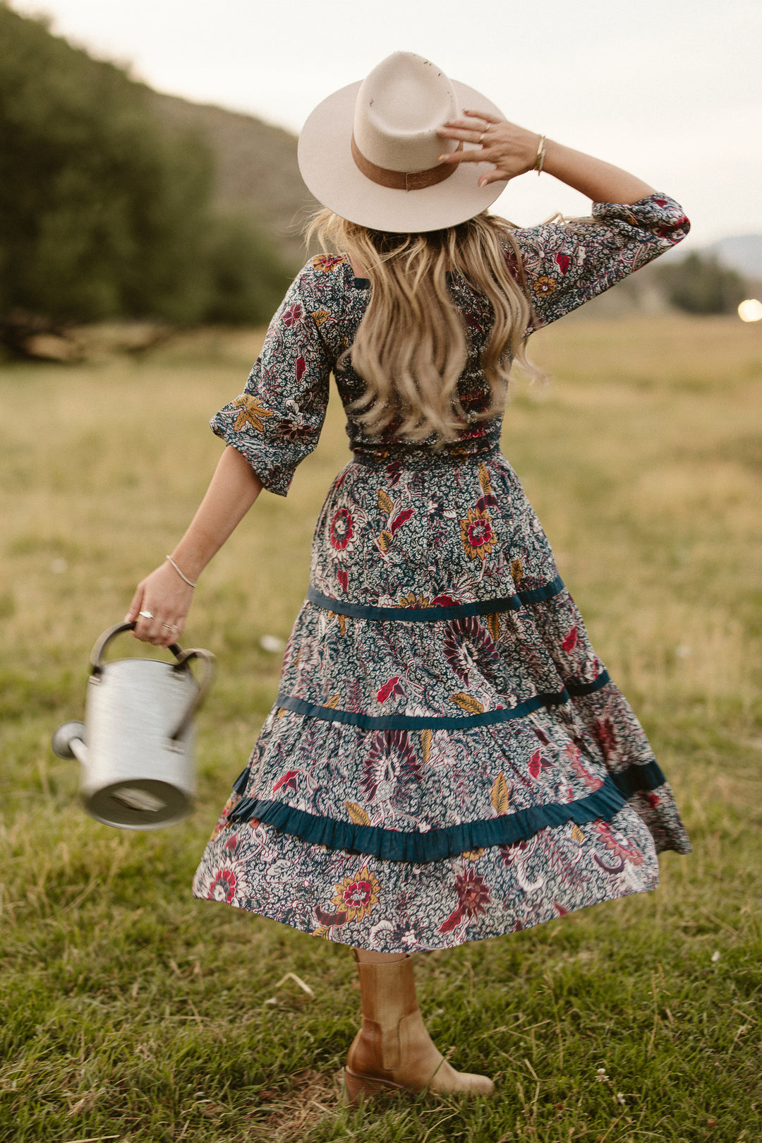 Roselyn Dress in Navy Floral