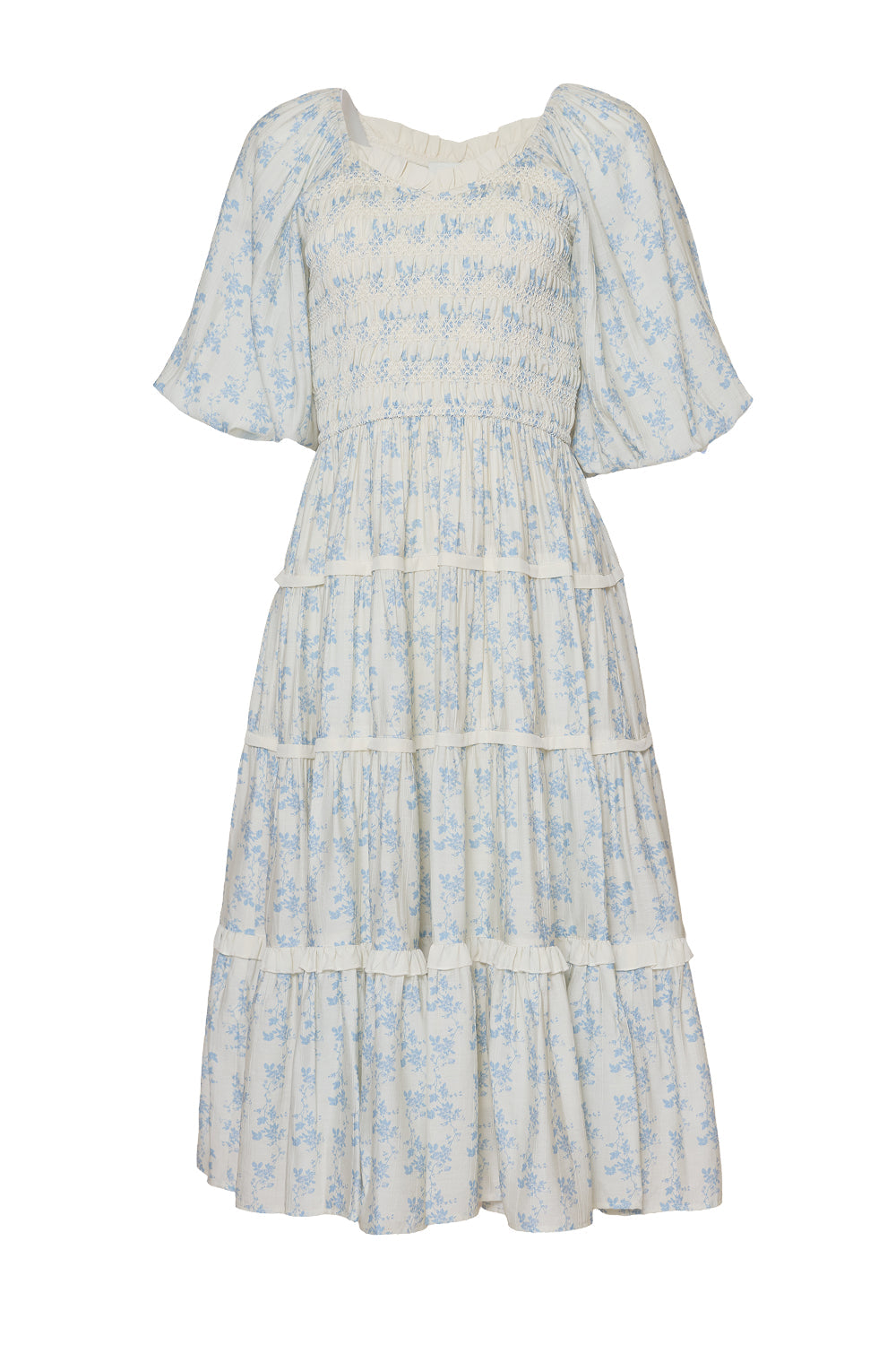 Roselyn Dress in Ivory Porcelain Fleur-11