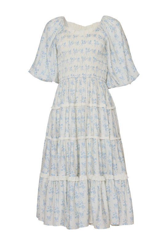 Roselyn Dress in Ivory Porcelain Fleur-11