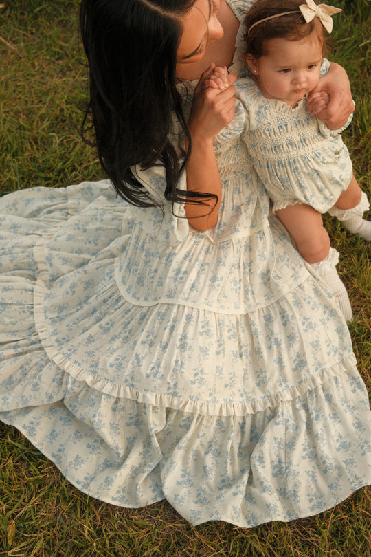 Roselyn Dress in Ivory Porcelain Fleur-7