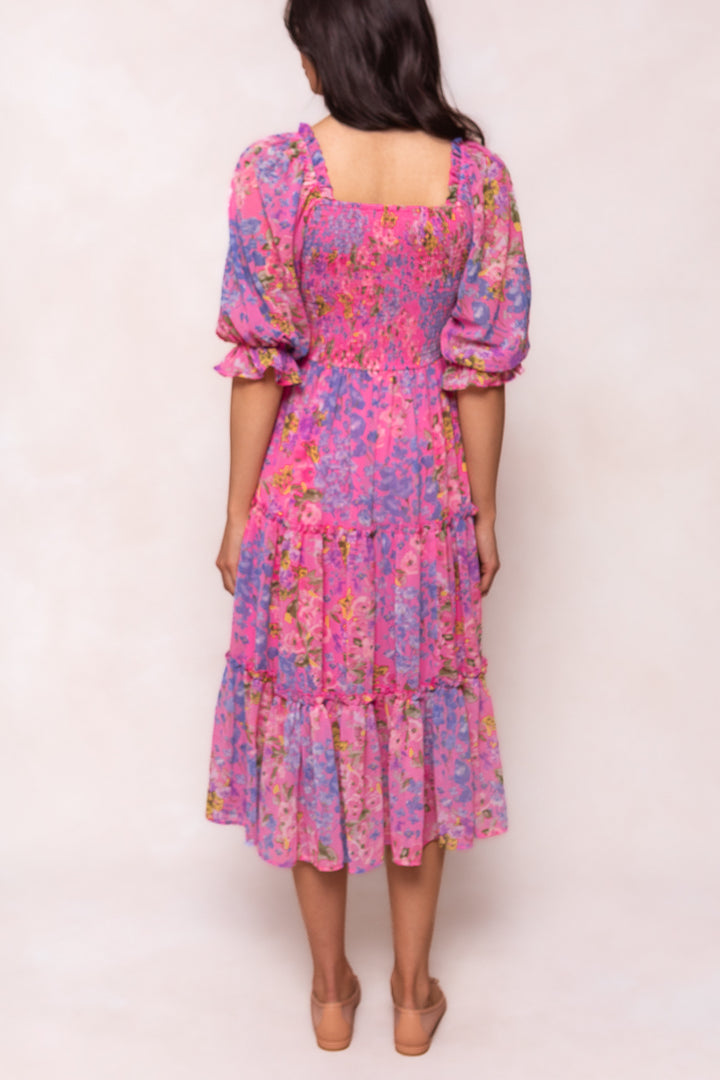 Rowan Dress in Pink Floral