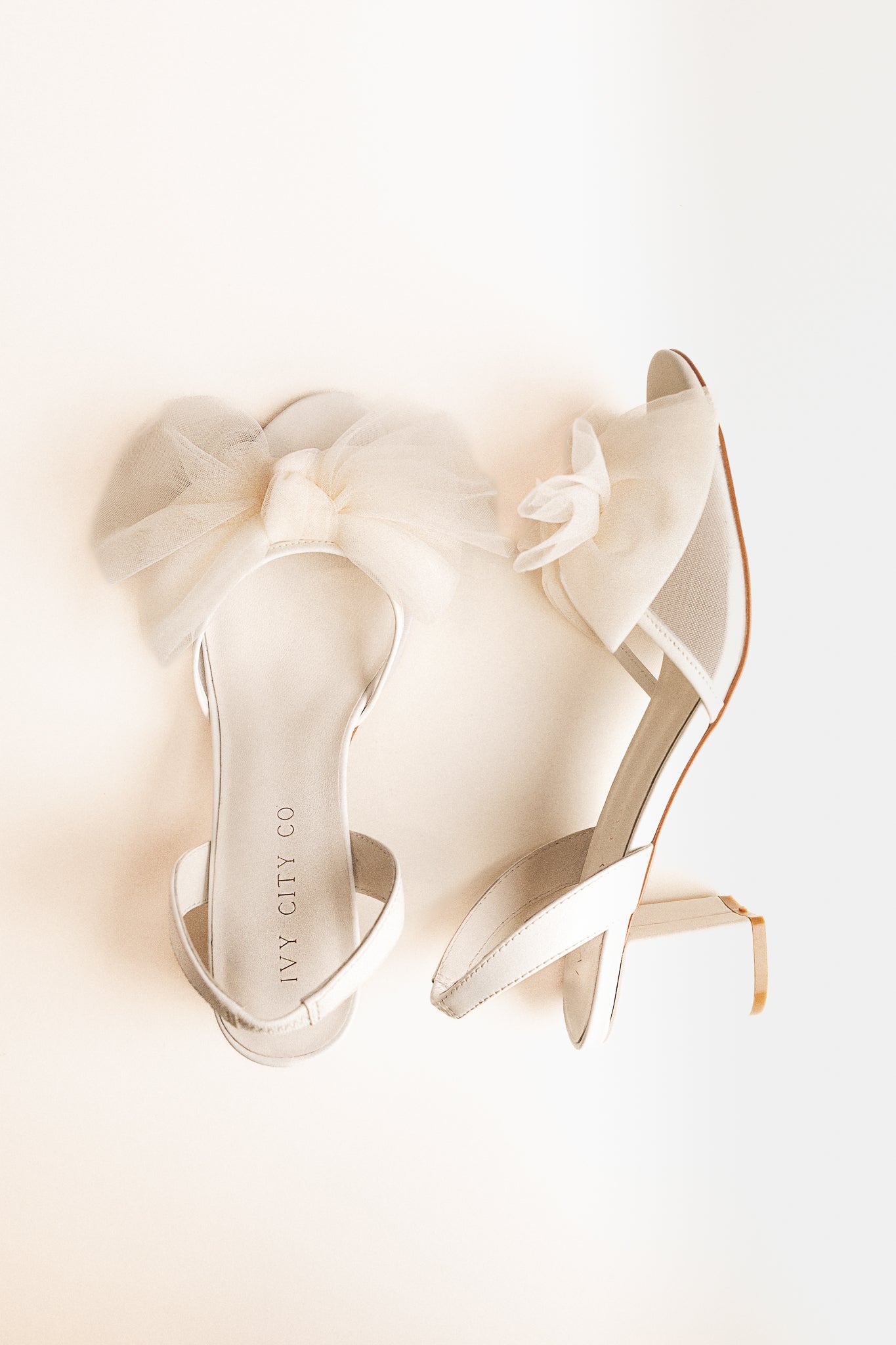 Strappy pink bridal heels by Kate Spade
