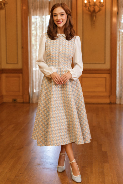 Saoirse Dress in Glacier Tweed