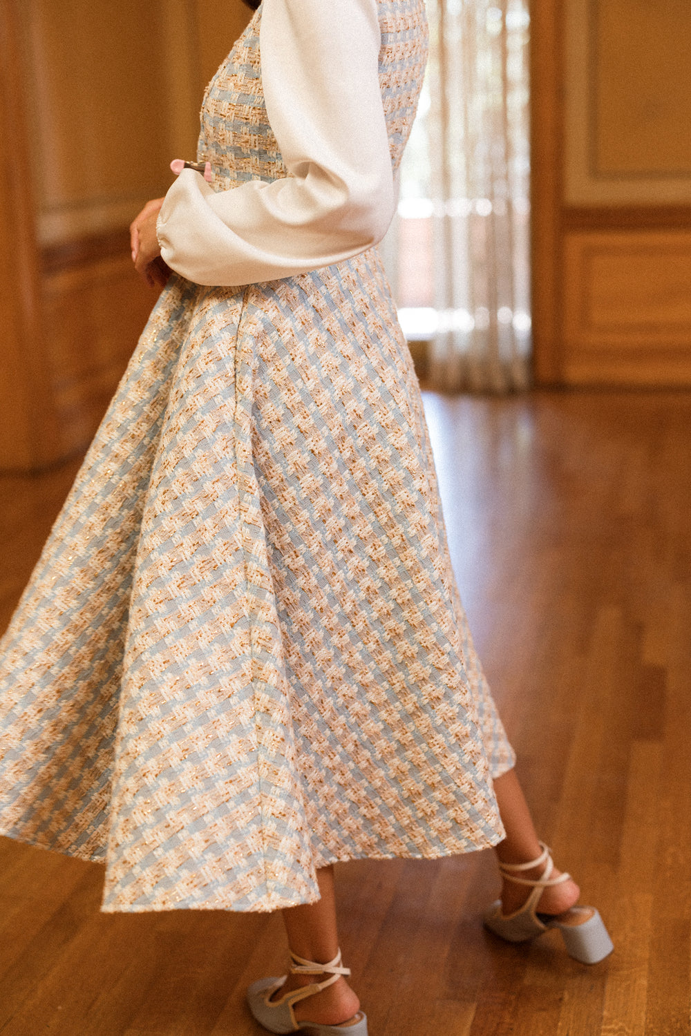 Saoirse Dress in Glacier Tweed