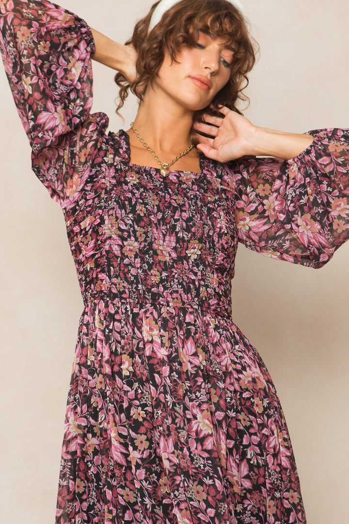 Sasha Dress in Faded Floral