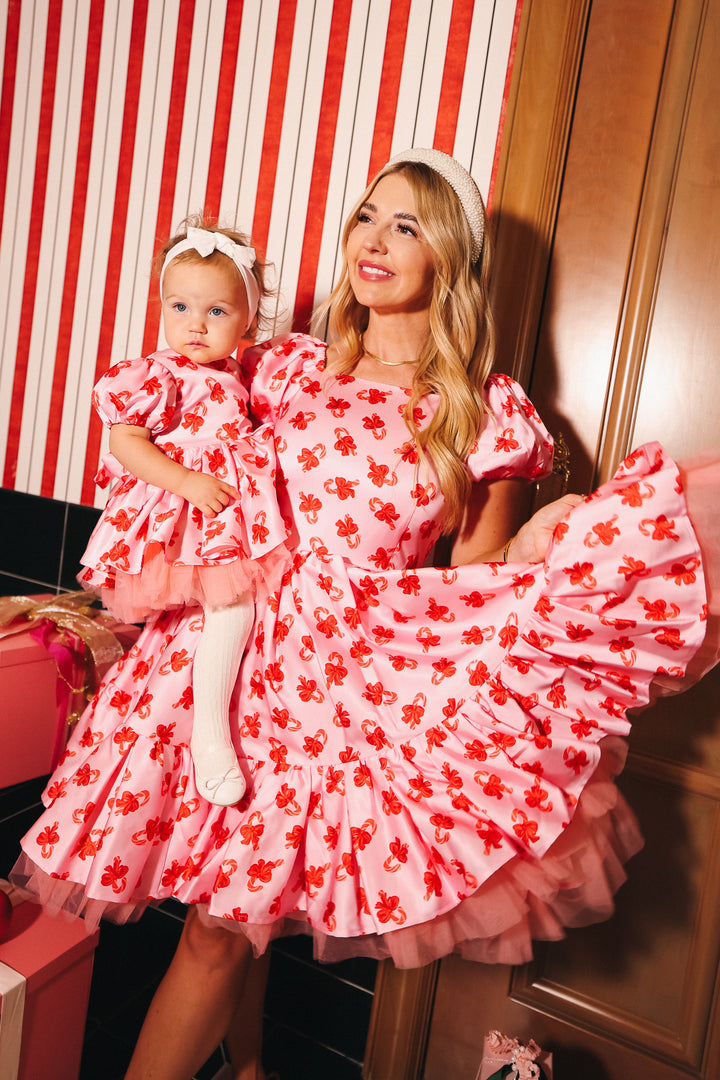 Baby Scottie Dress in Candy Canes