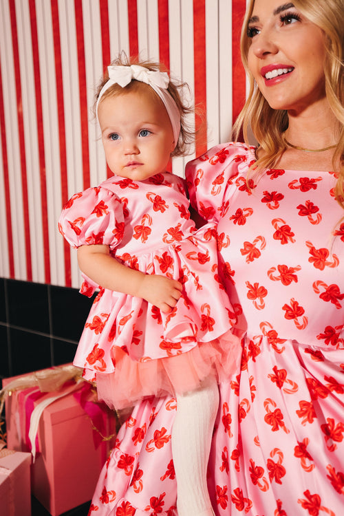 Baby Scottie Dress in Candy Canes