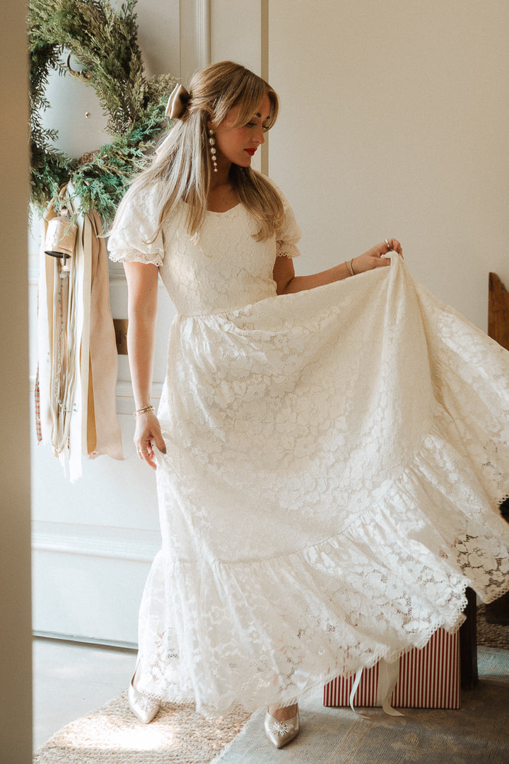 Secret Garden Dress in White Lace