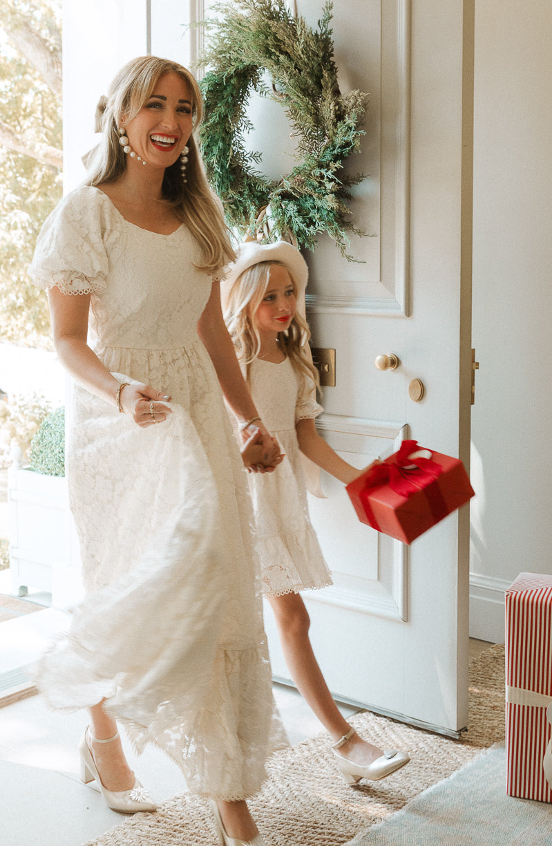 Mini Secret Garden Dress in White Lace Ivy City Co