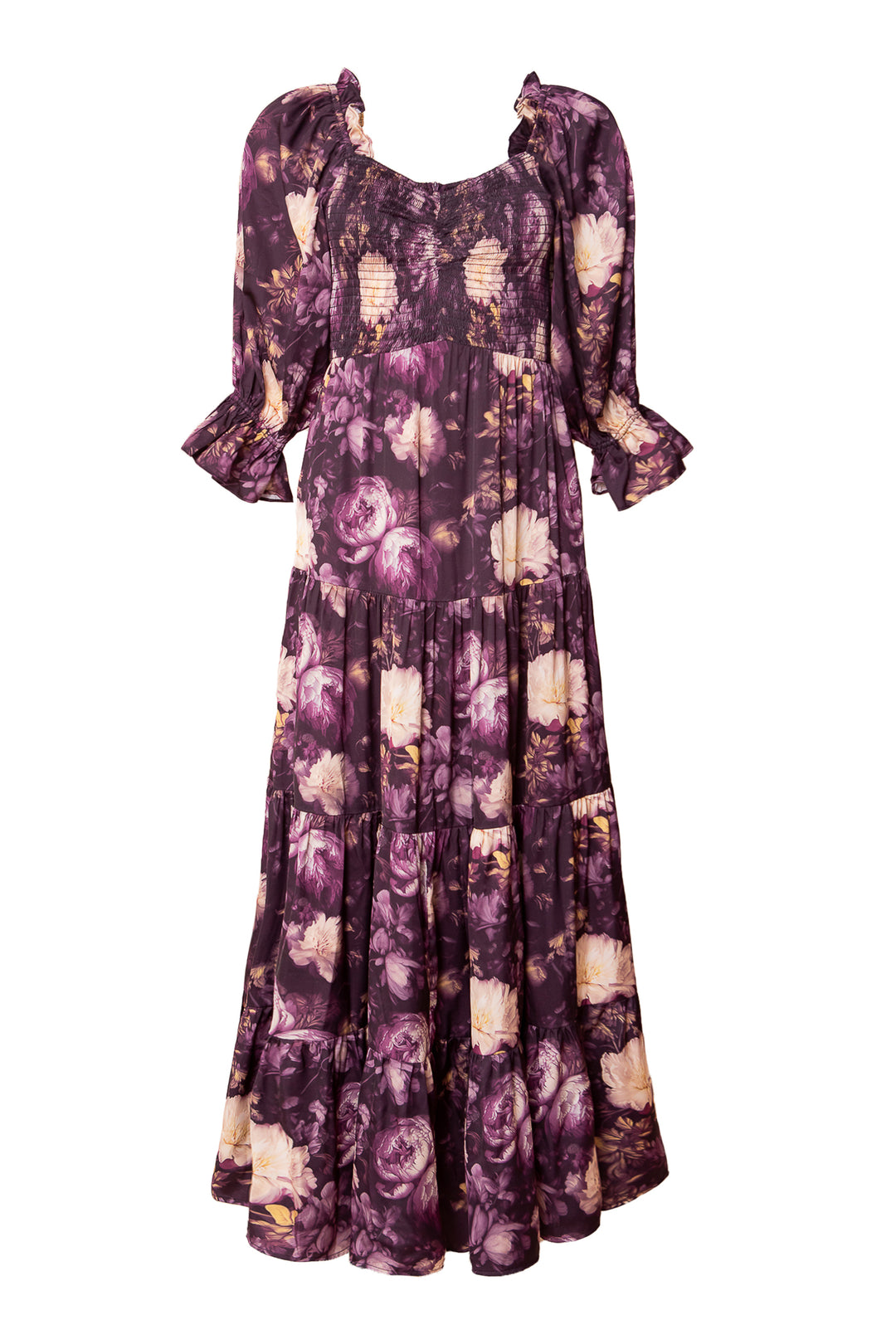 Serena Dress in Purple Floral