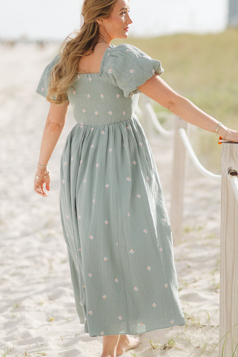 Serendipity Dress in Blue Floral